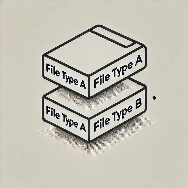 A graphic of a file type description automatically generated